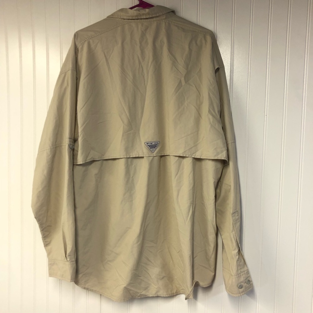 Columbia Men's Tan Long Sleeve Button Down XL Outdoor Breatheable - Picture 4 of 4